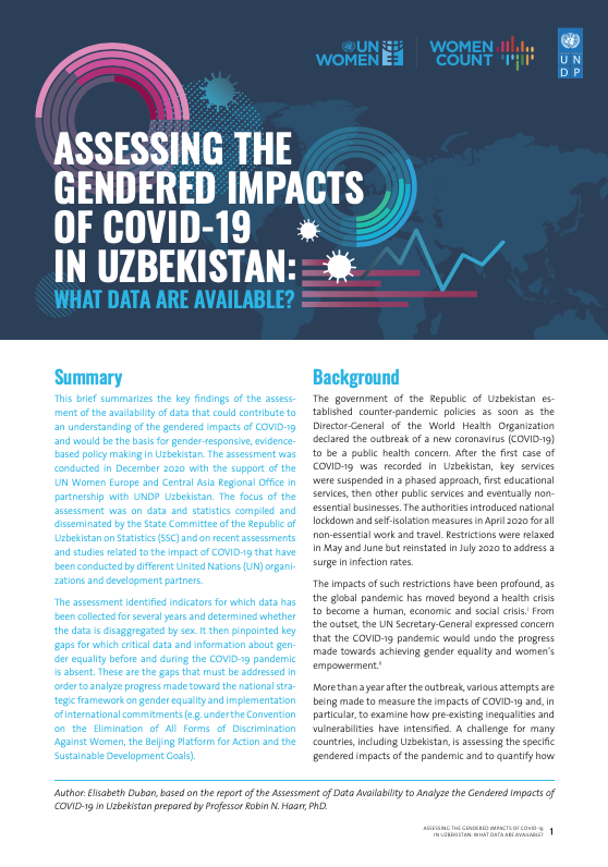 Assessing The Gendered Impacts Of COVID-19 In Uzbekistan: What Data Are ...